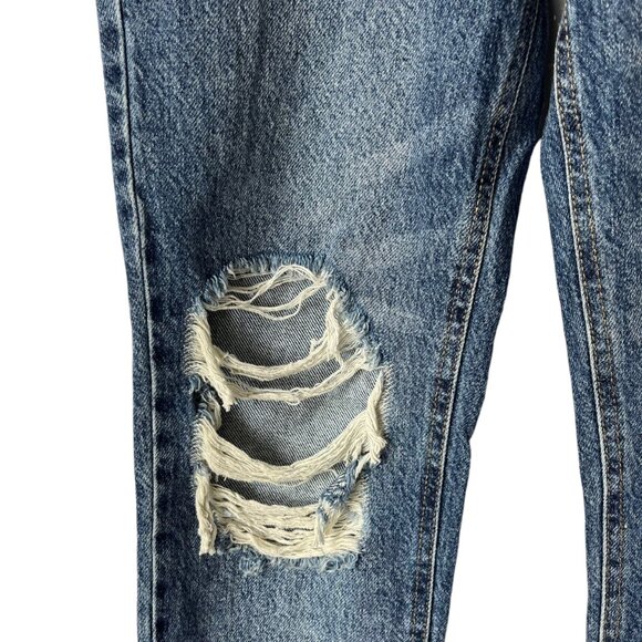 PacSun Button Fly Jeans Womens Size 24 Waist Ultra High Rise Slim Distressed - Picture 6 of 13